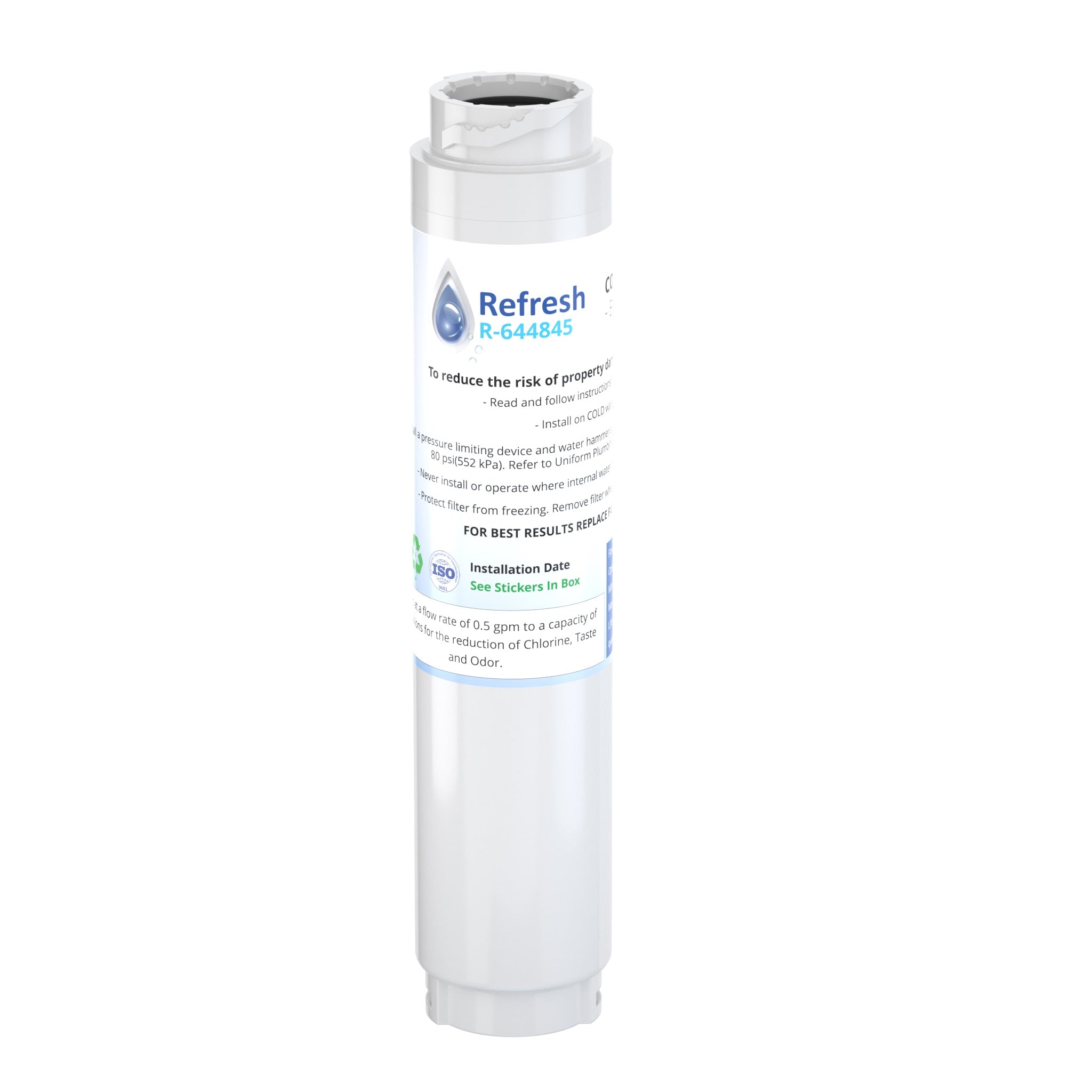 Refresh R-644845 Replacement Refrigerator Water Filter Compatible with Bosch 644845 REPLFLTR10 UltraClarity, 644845, 9000194412, 740570, 9000077095, 9000193914 and more!