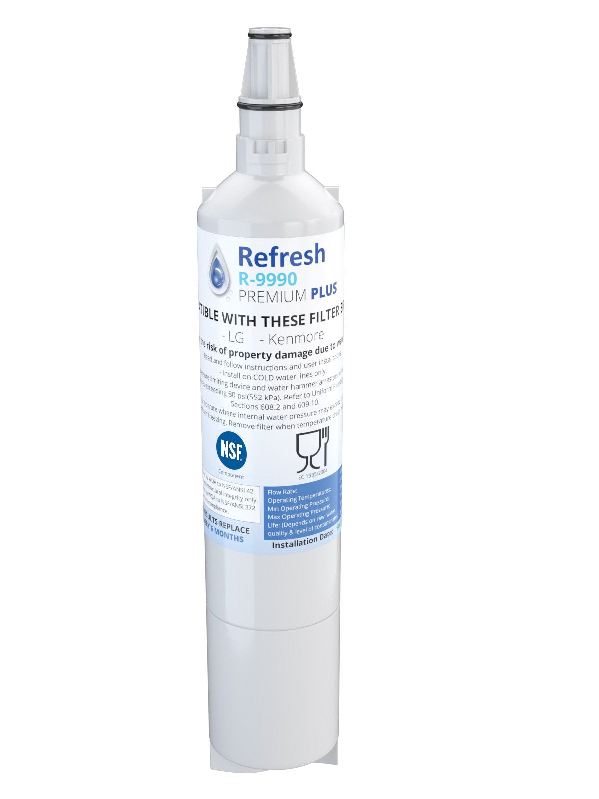 Refresh R-9990 Replacement Water Filter - Fits LG 5231JA2006A, and more!