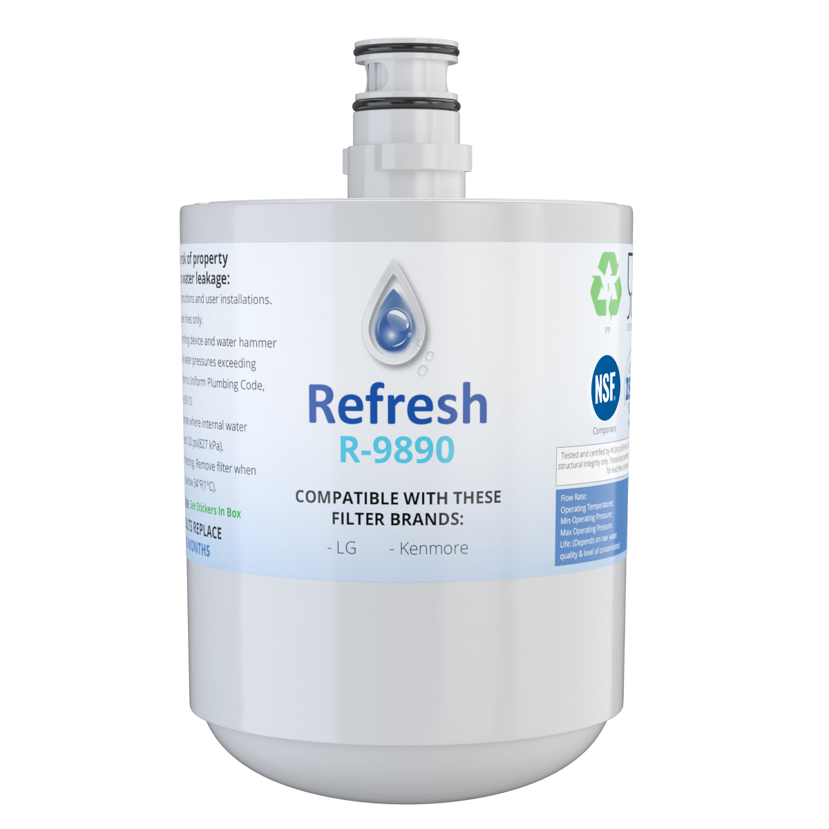 Royal Pure LT700P Refrigerator Water Filter – Replaces LG ADQ36006101, Kenmore 9690
