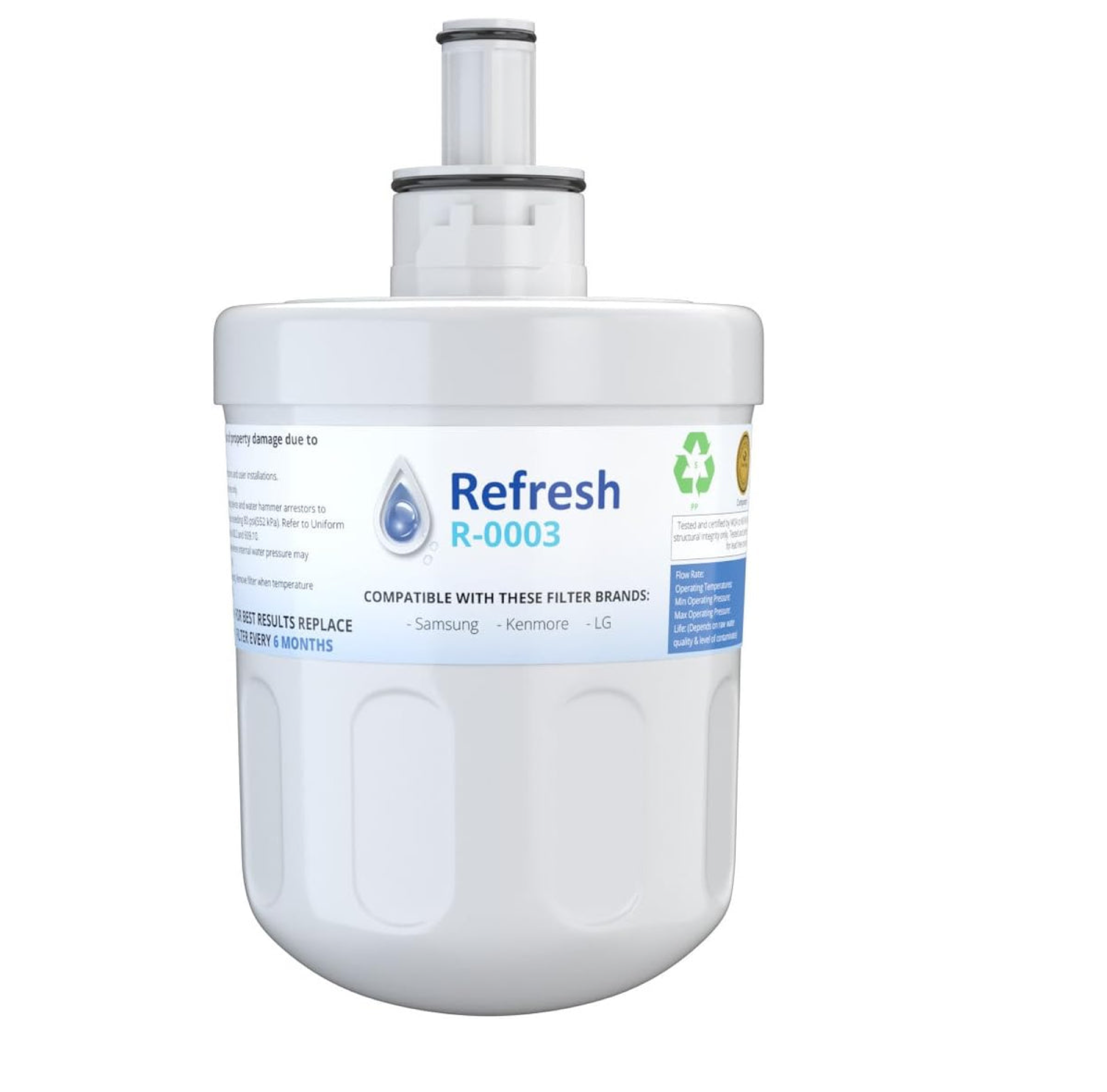 Refresh R 003 Water Filter Refresh R-0003 Replacement Water Filter - Fits Samsung Aqua-Pure Plus ...